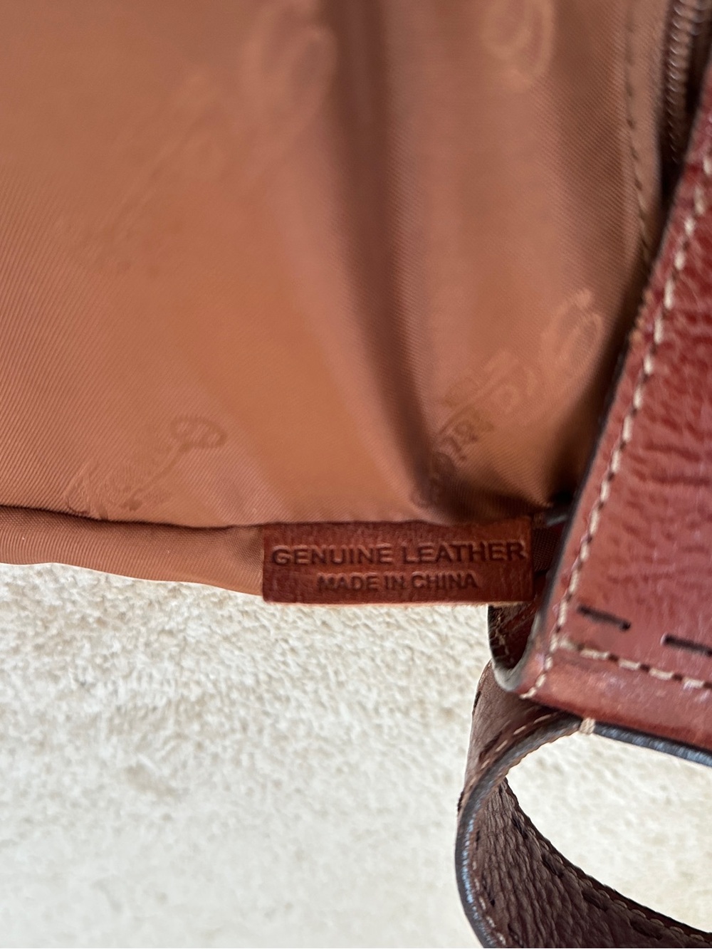 Vintage Fossil ZB9097 90s Oxblood Brown Genuine Leather Shoulder Bag Purse - Picture 10 of 13